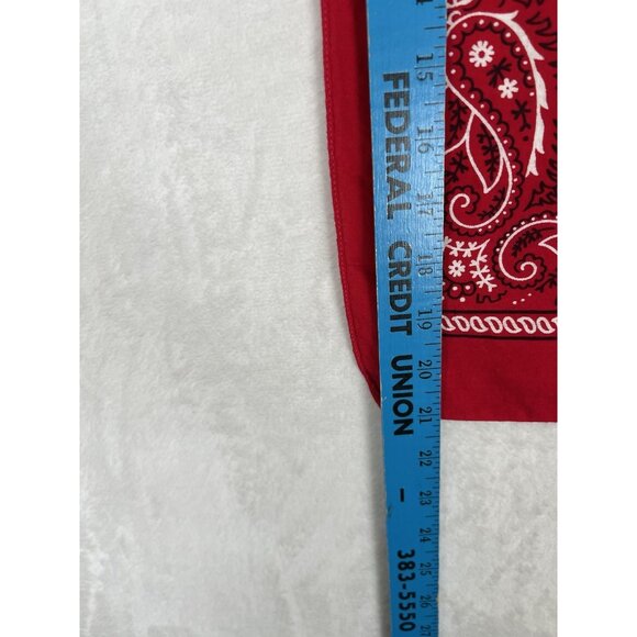 Vintage Wamcraft Bandana Red Paisley Handkerchief USA Made Western Cowboy - Picture 4 of 8